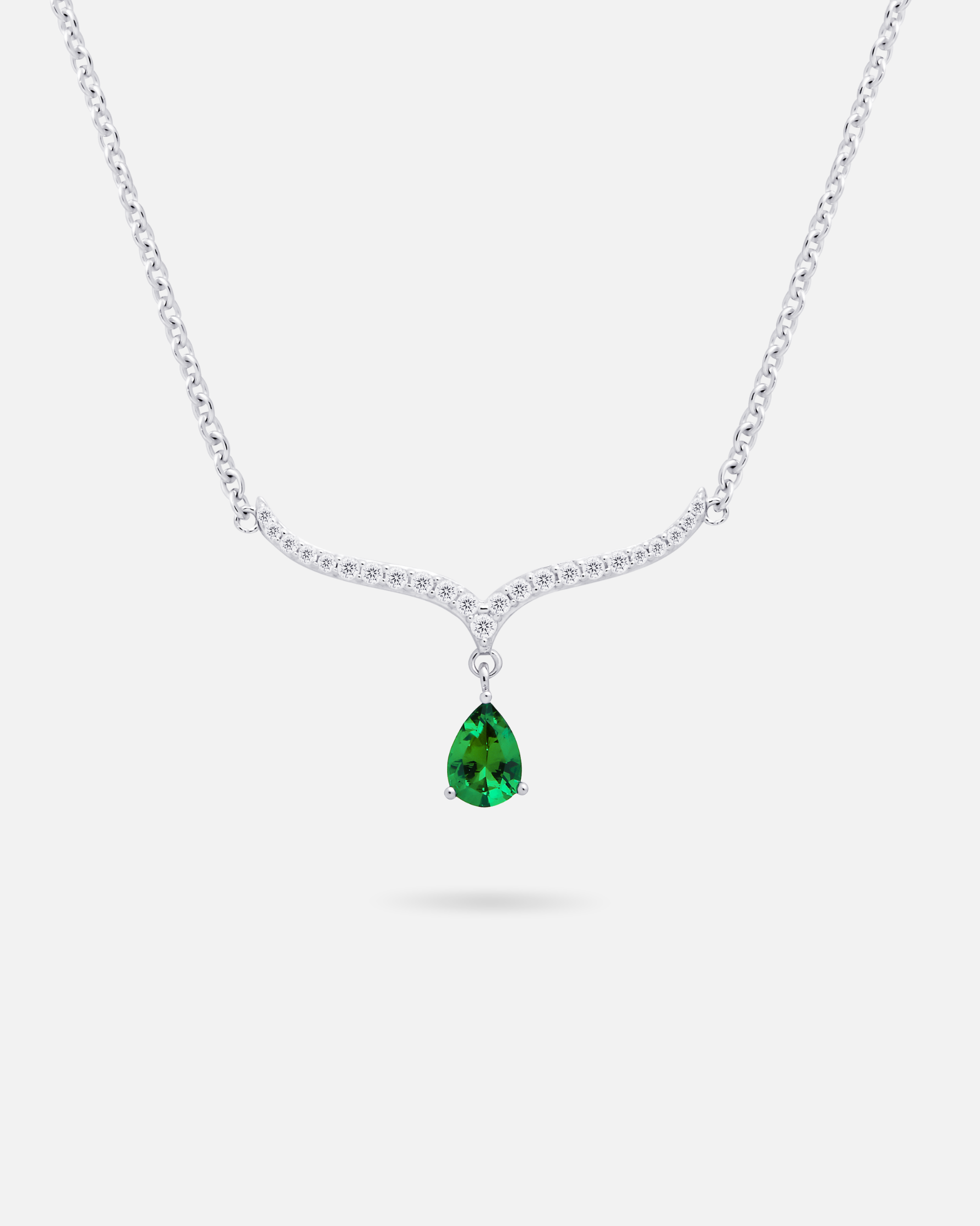Collier Tradition Émeraude – Argent 925