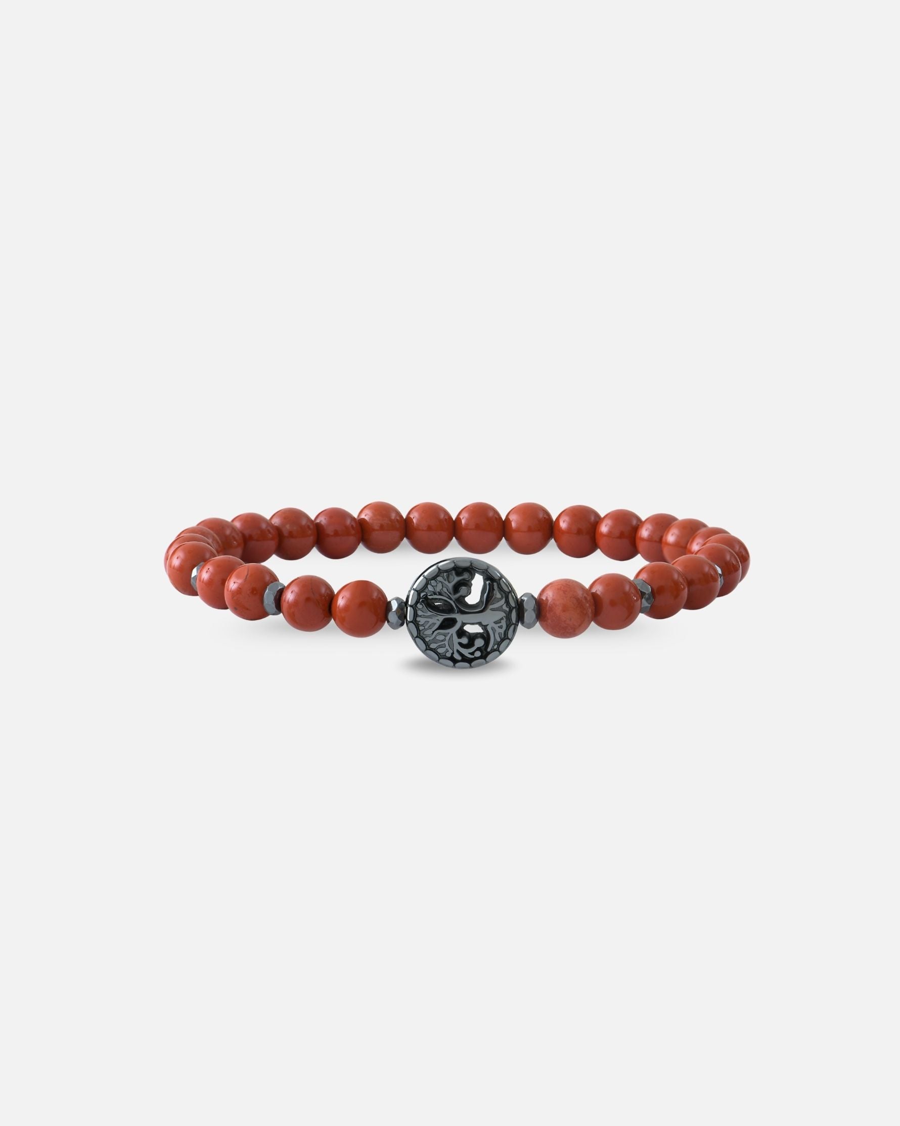 Bracelet Jaspe Rouge Arbre de Vie