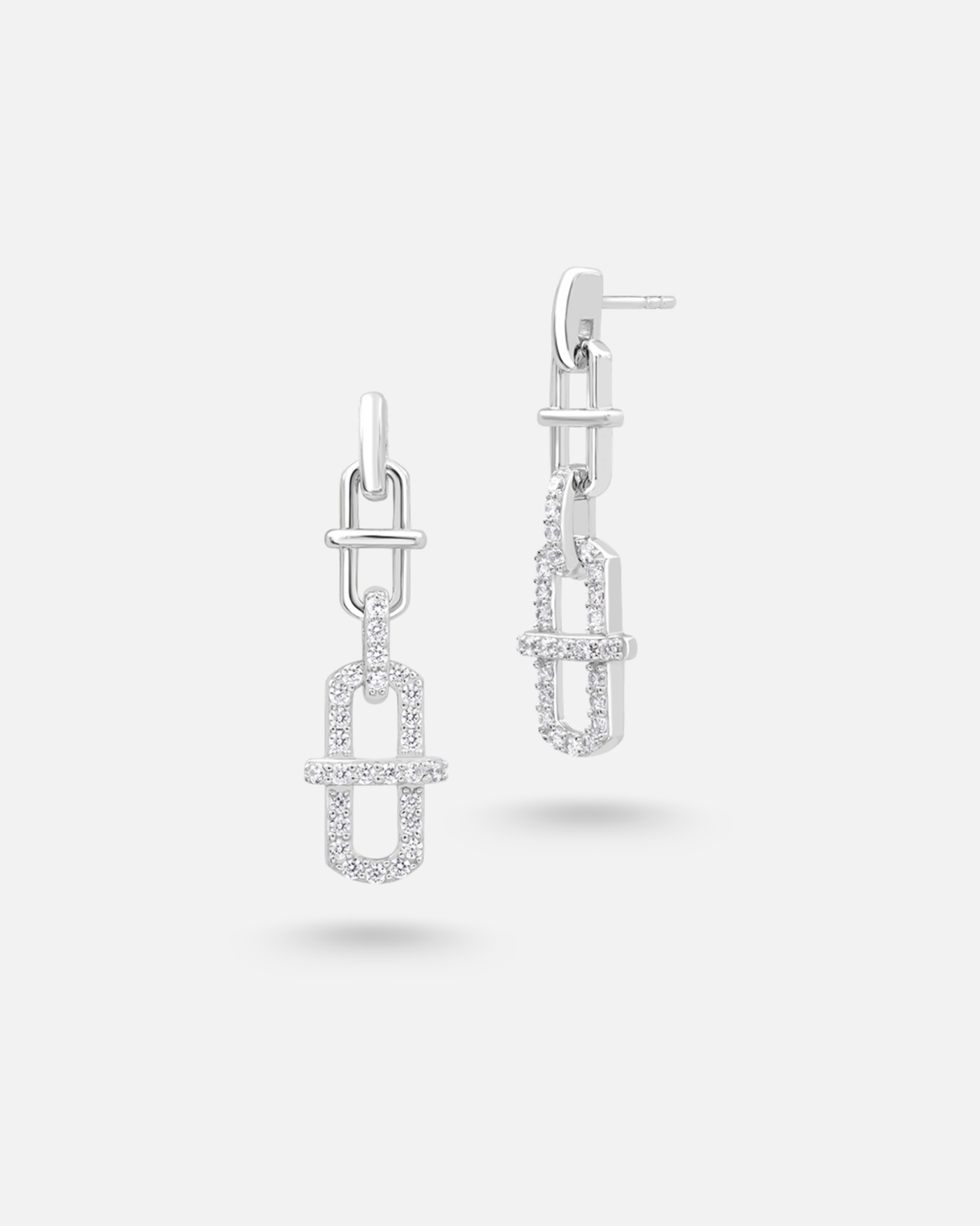 Boucles d’oreilles pendantes Maillon – Argent 925