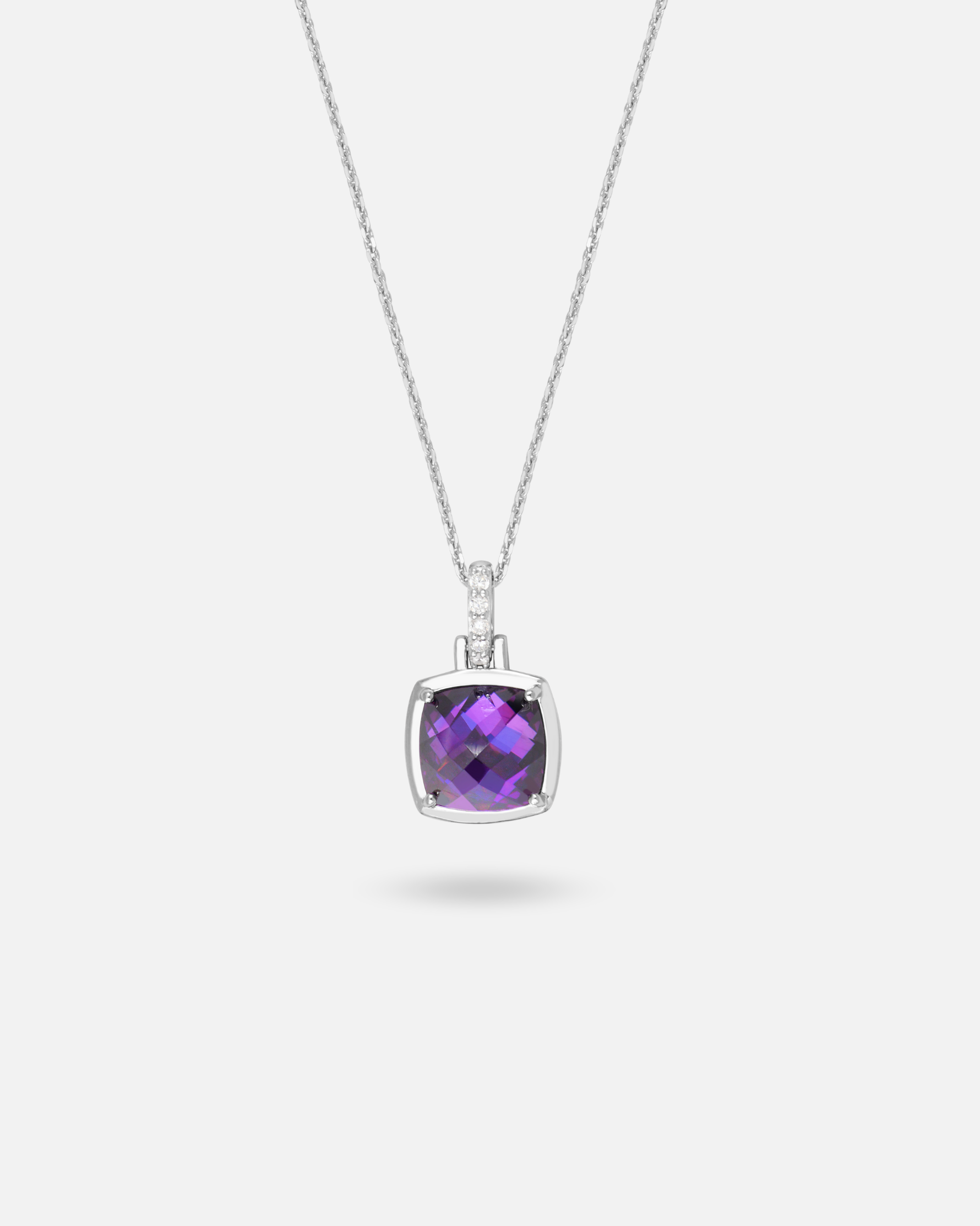 Collier pendentif Escapade – Argent 925 et oxyde de zirconium violet