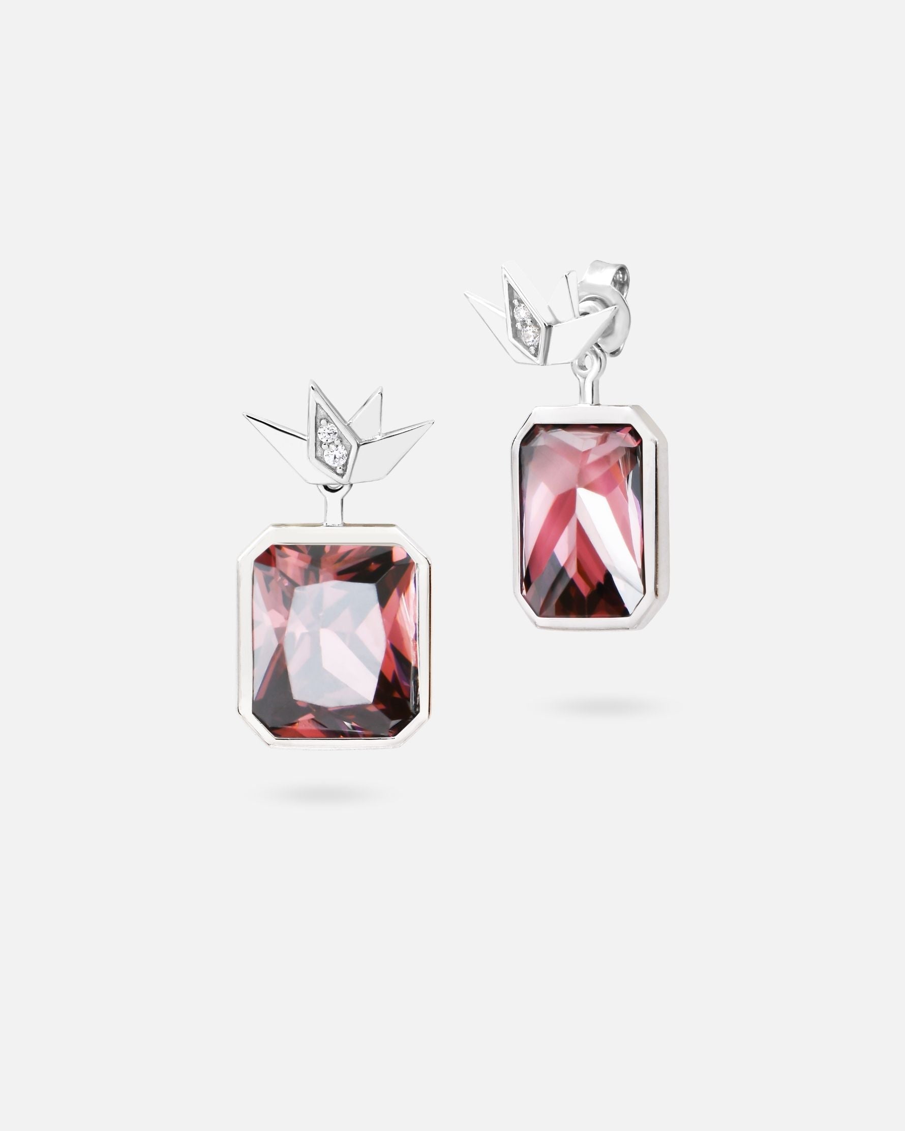 Boucles d’oreilles Origami rouge