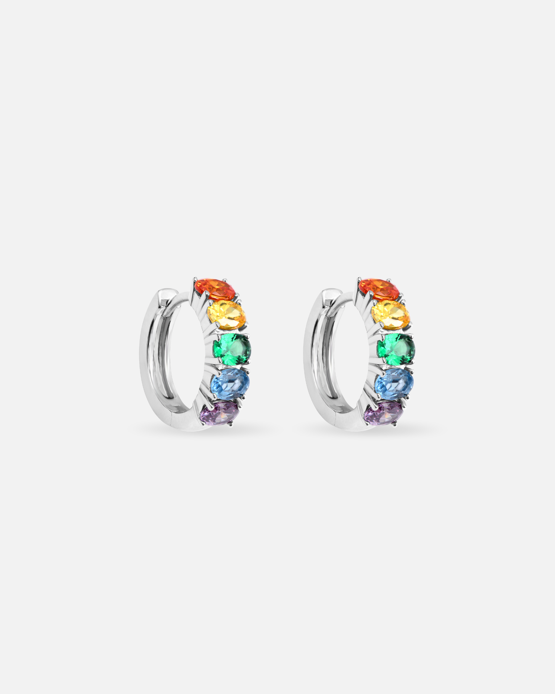 Boucles créoles Arc-en-Ciel – Argent 925