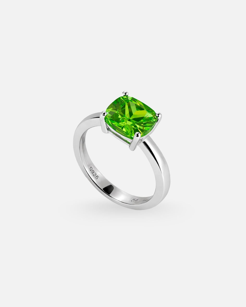 Bague Escapade en argent 925 rhodié Vert