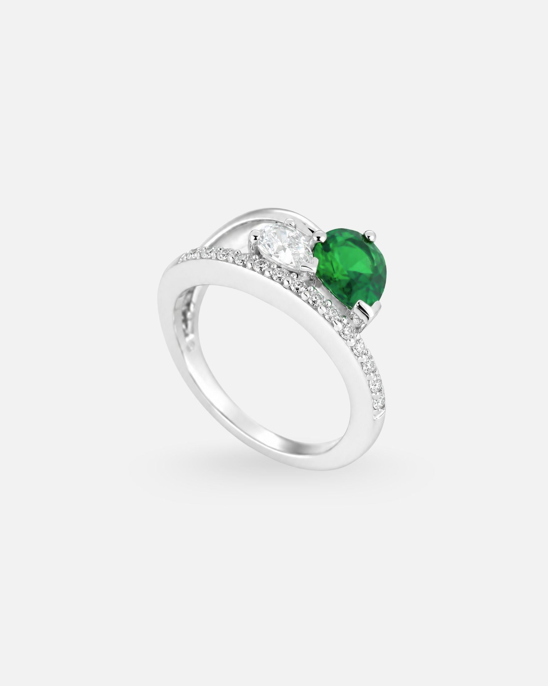 Bague Émeraude Duo