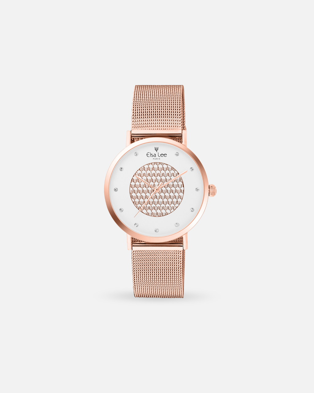 Montre SELENE 36 mm – Acier Rose & Cadran Rose | Bracelet Interchangeable + Bracelet Cuir Offert