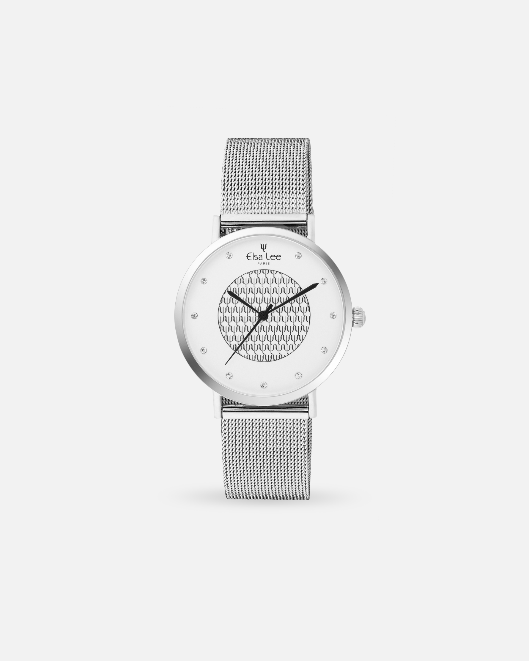 Montre SELENE 36 mm – Acier Argenté & Cadran Blanc | Bracelet Interchangeable + Bracelet Cuir Offert
