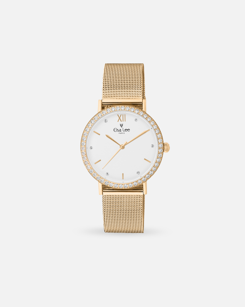Montre ASTREE – Cadran Blanc & Boîtier Doré | Bracelet Interchangeable + Bracelet Cuir Offert