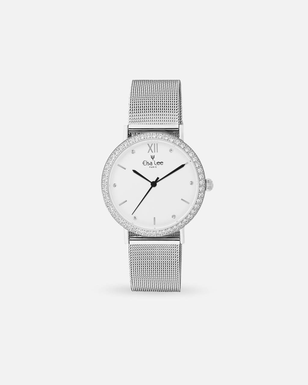 Montre ASTRÉE – Cadran Blanc & Boîtier Argent | Bracelet Interchangeable + Bracelet Cuir Offert