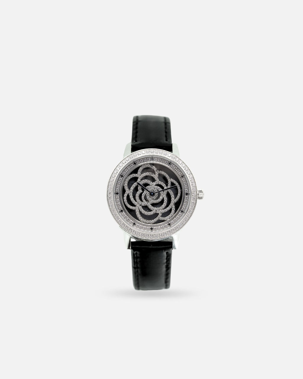 Montre Femme Elsa Lee – Cadran Noir motif tournant strass