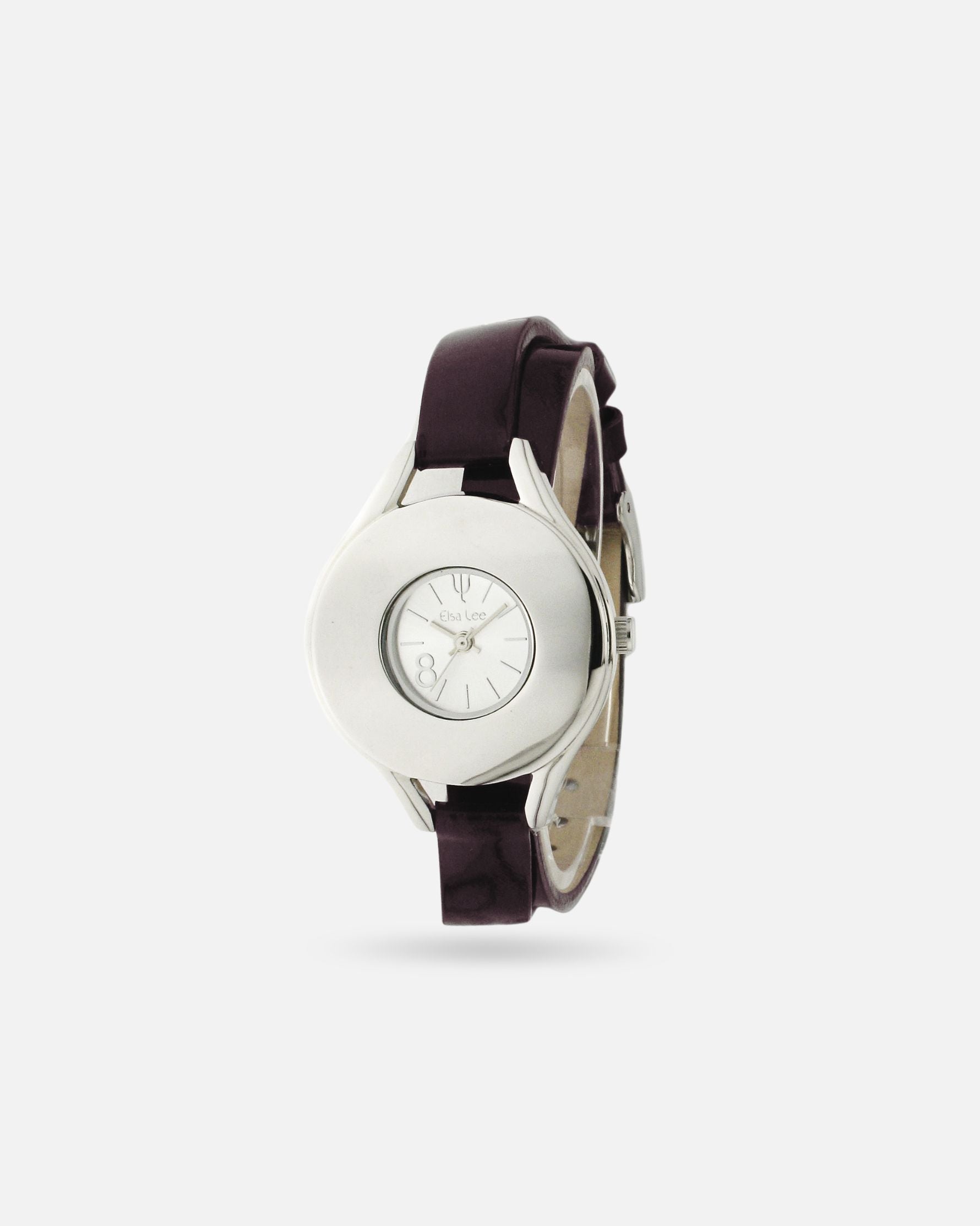 Montre Aura – Cadran Blanc & Bracelet Double Tour en Cuir Camel