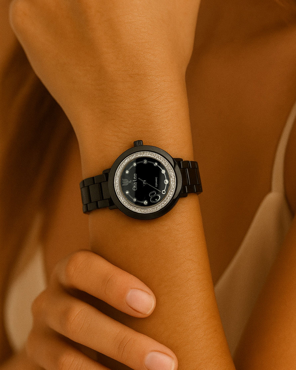 Montre Céramique Noire
