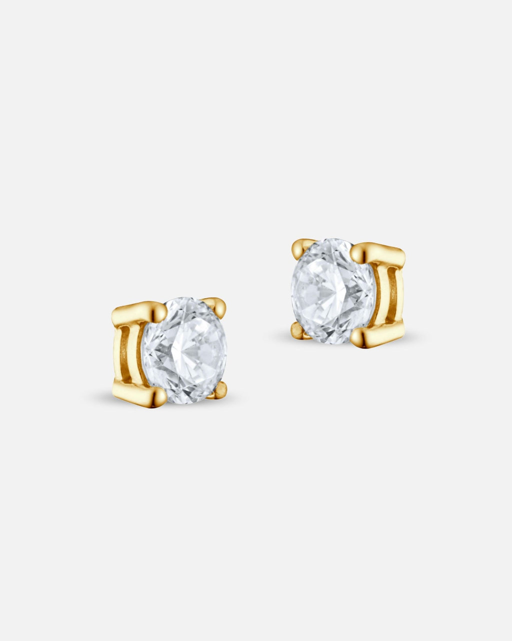 Boucles d’oreilles Solitaire en argent 925 – Puces zirconium brillantes