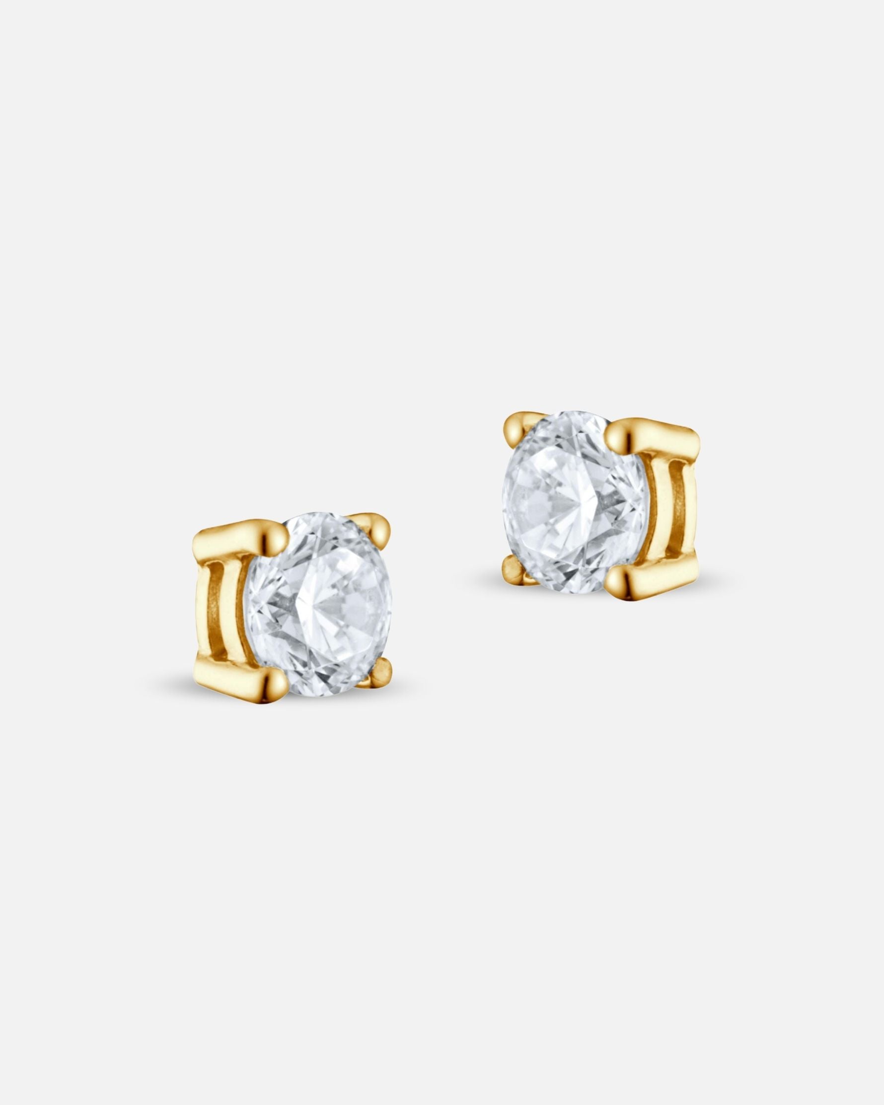 Boucles d’oreilles Solitaire en argent 925 – Puces zirconium brillantes