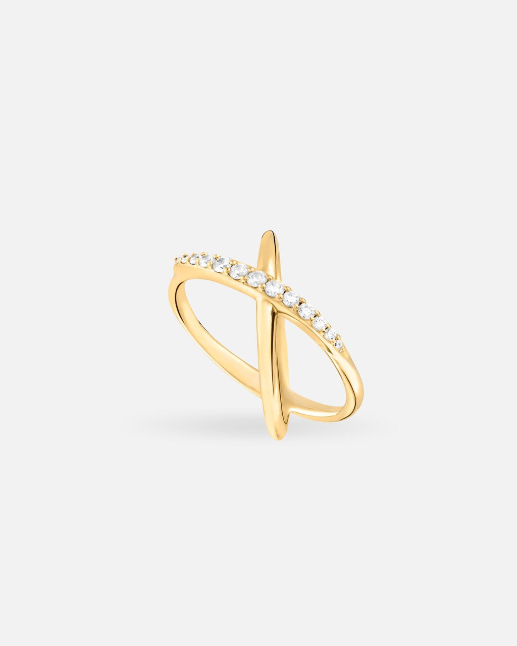 Bague Croix Tendance en Argent 925 Jaune