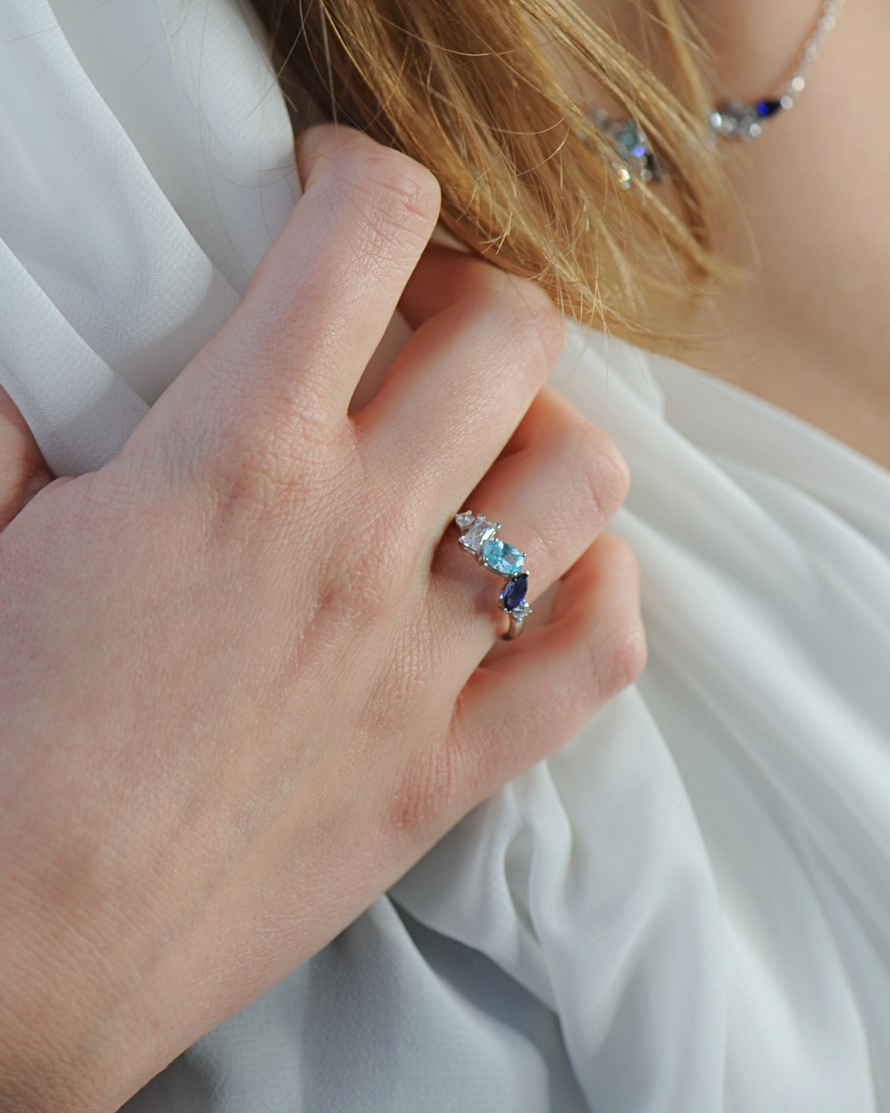 Aquamarine Ring – 925 Silver