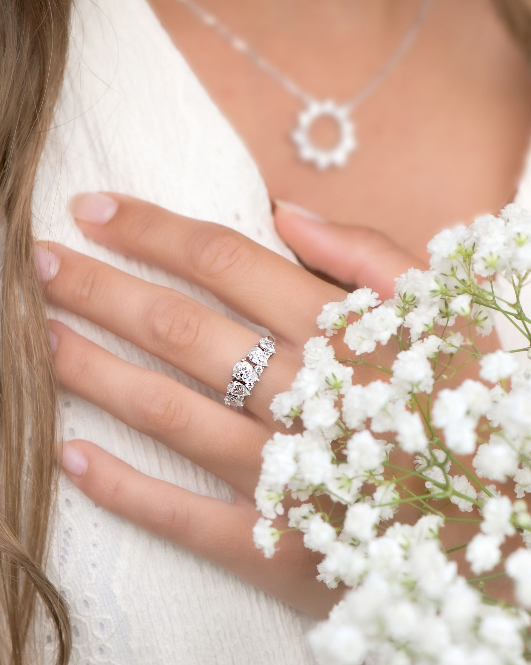 Bague Argent 925 Oxyde De Zirconium Halo