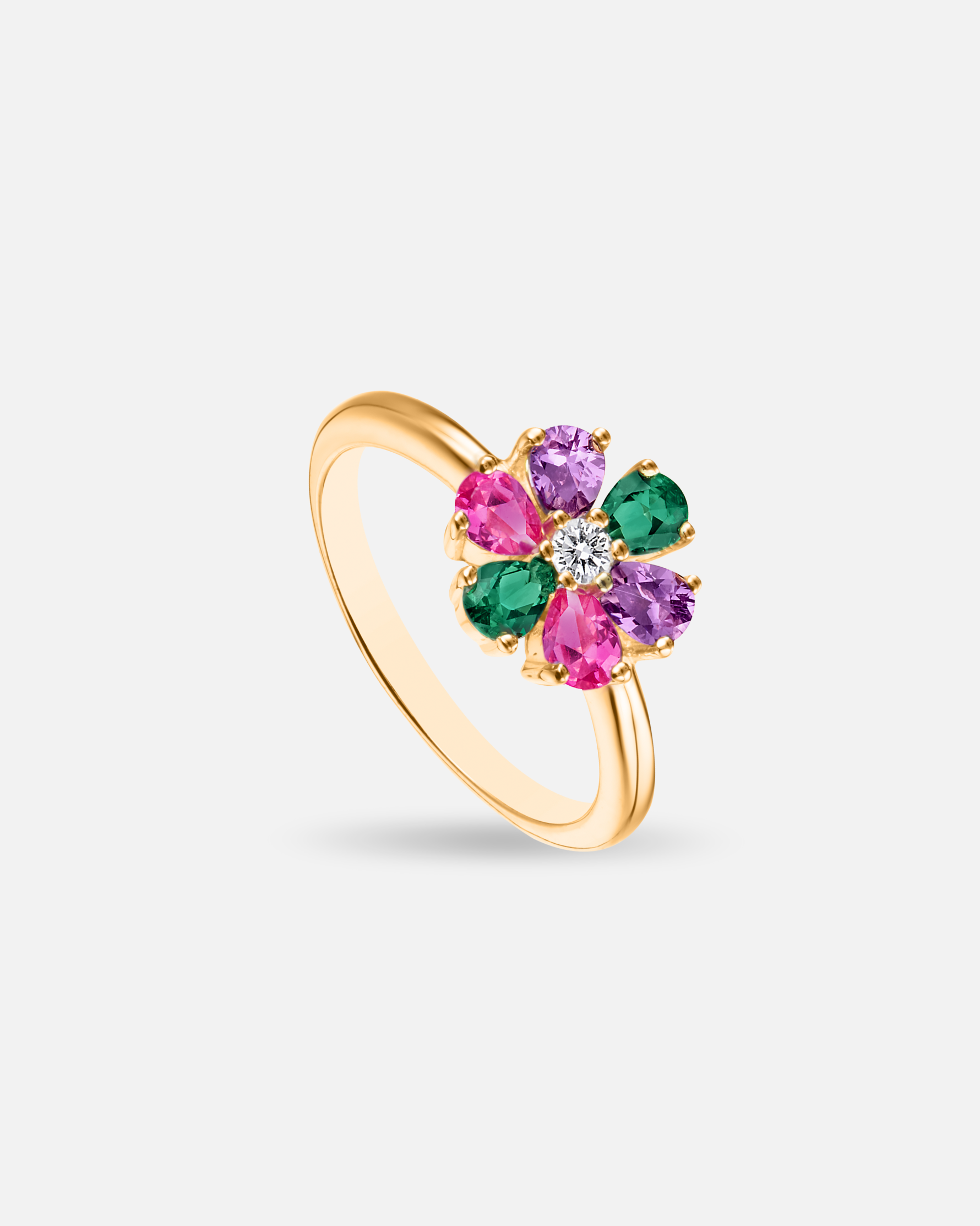 Bague Flora en argent 925 doré