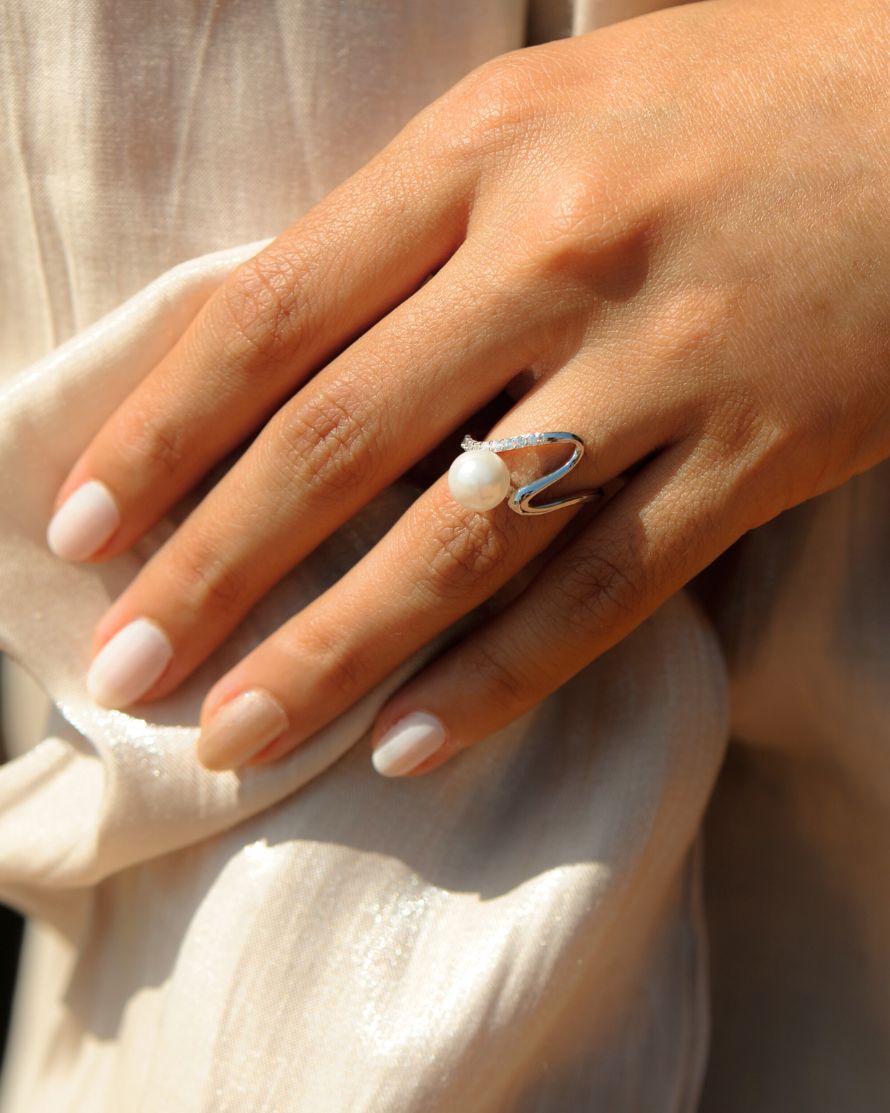Bague perle en argent Lorelei