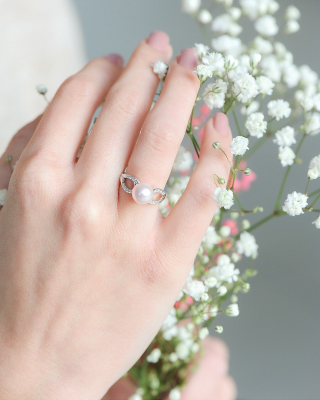 Bague perle en argent La Vie en Rose