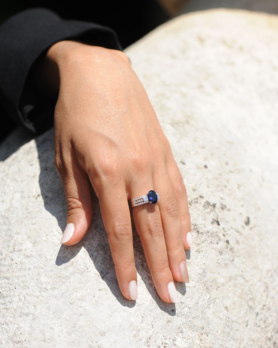 Bague Saphir Tradition en argent 925