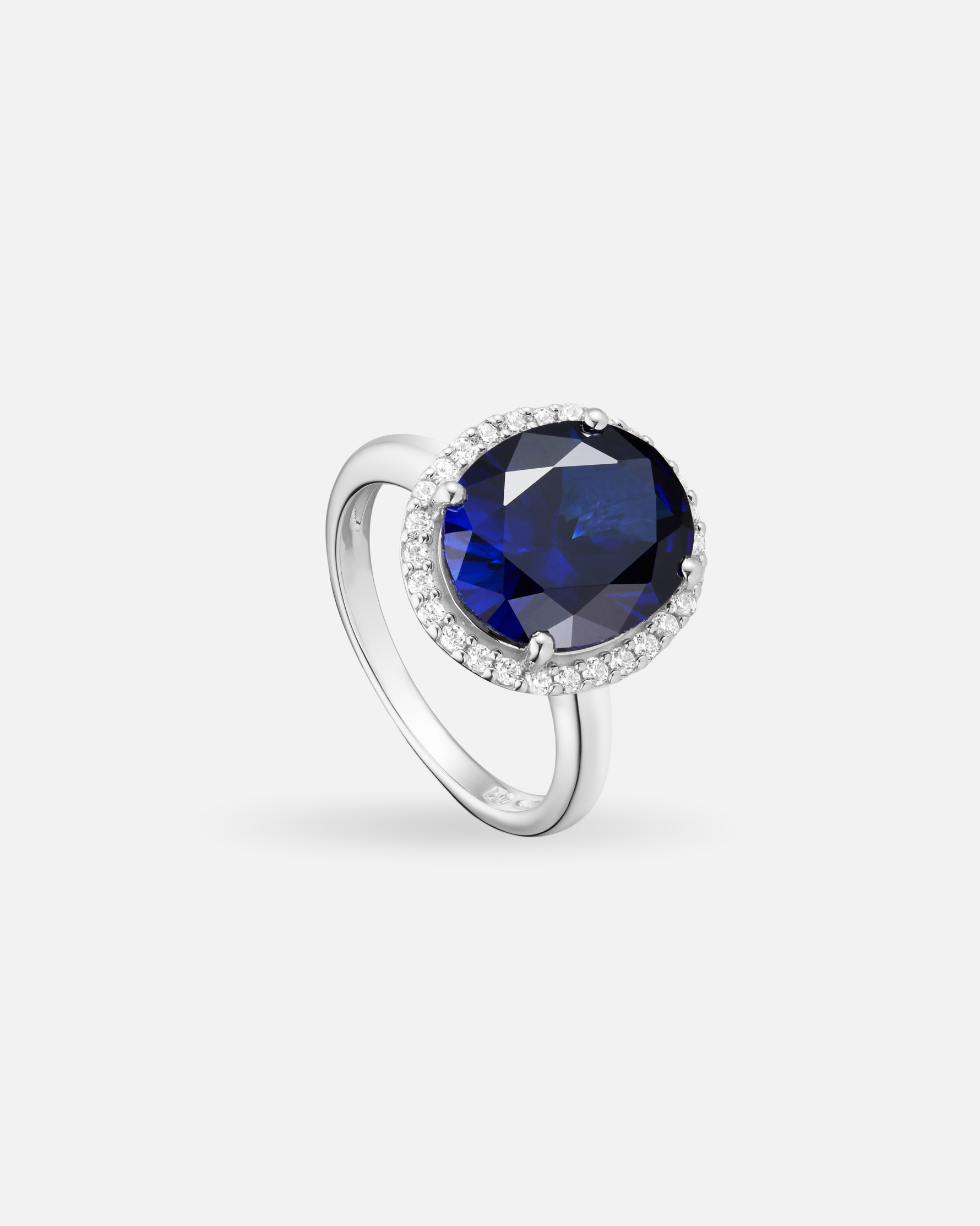 Bague Saphir Tradition en argent 925 rhodié