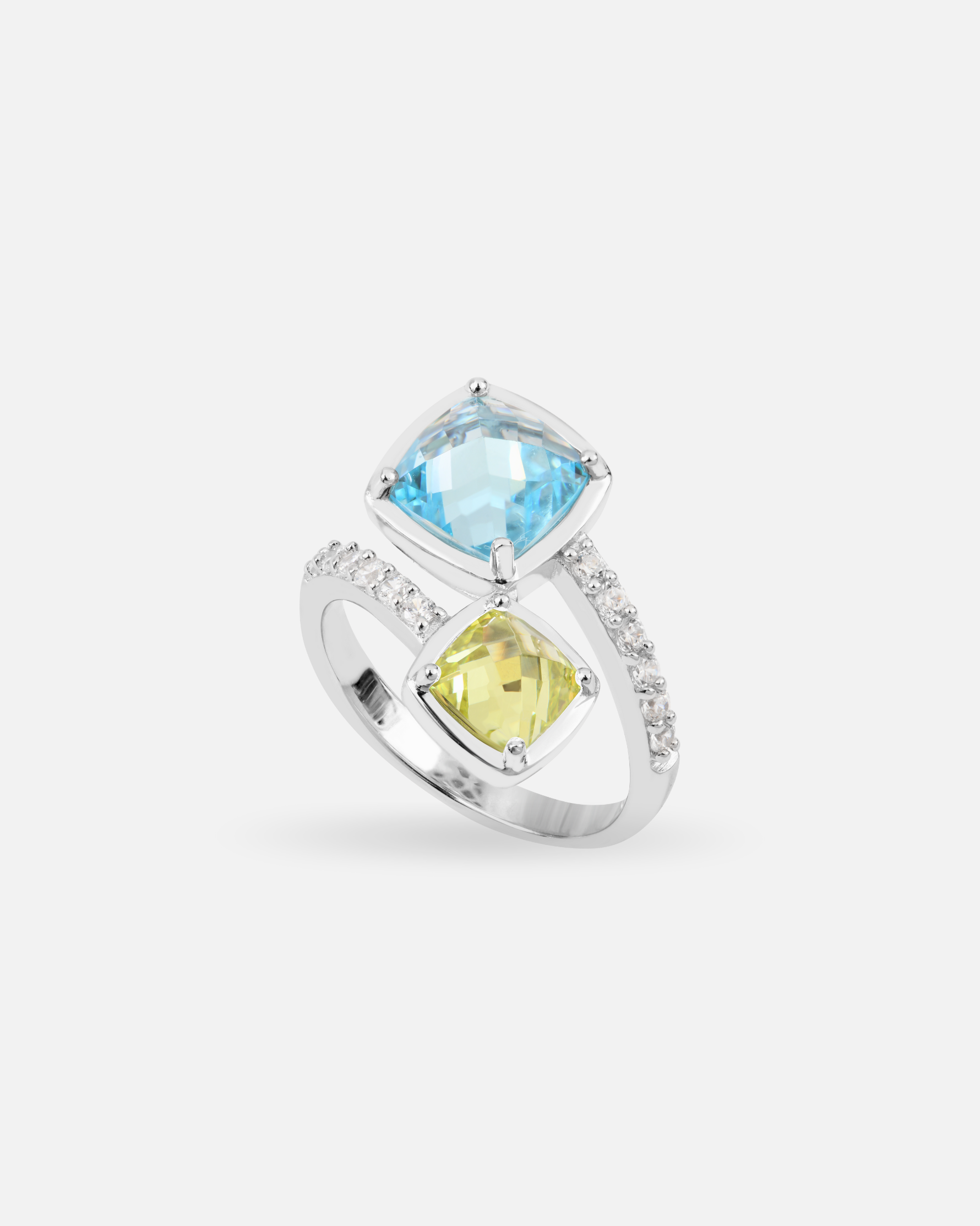 Bague Toi & Moi bicolore en Argent 925