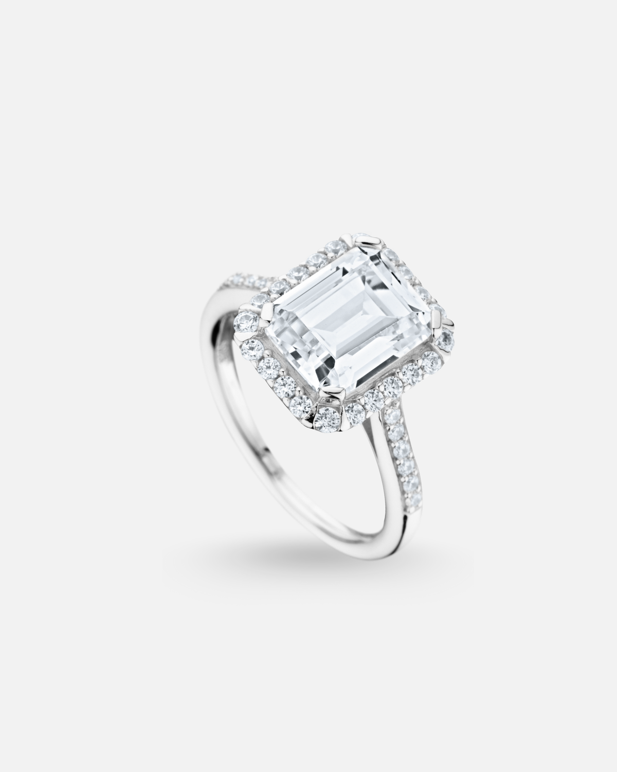 Bague En Argent Massif Avec Saphir Et Zirconium - Taille 54 - Occasion - Superbe