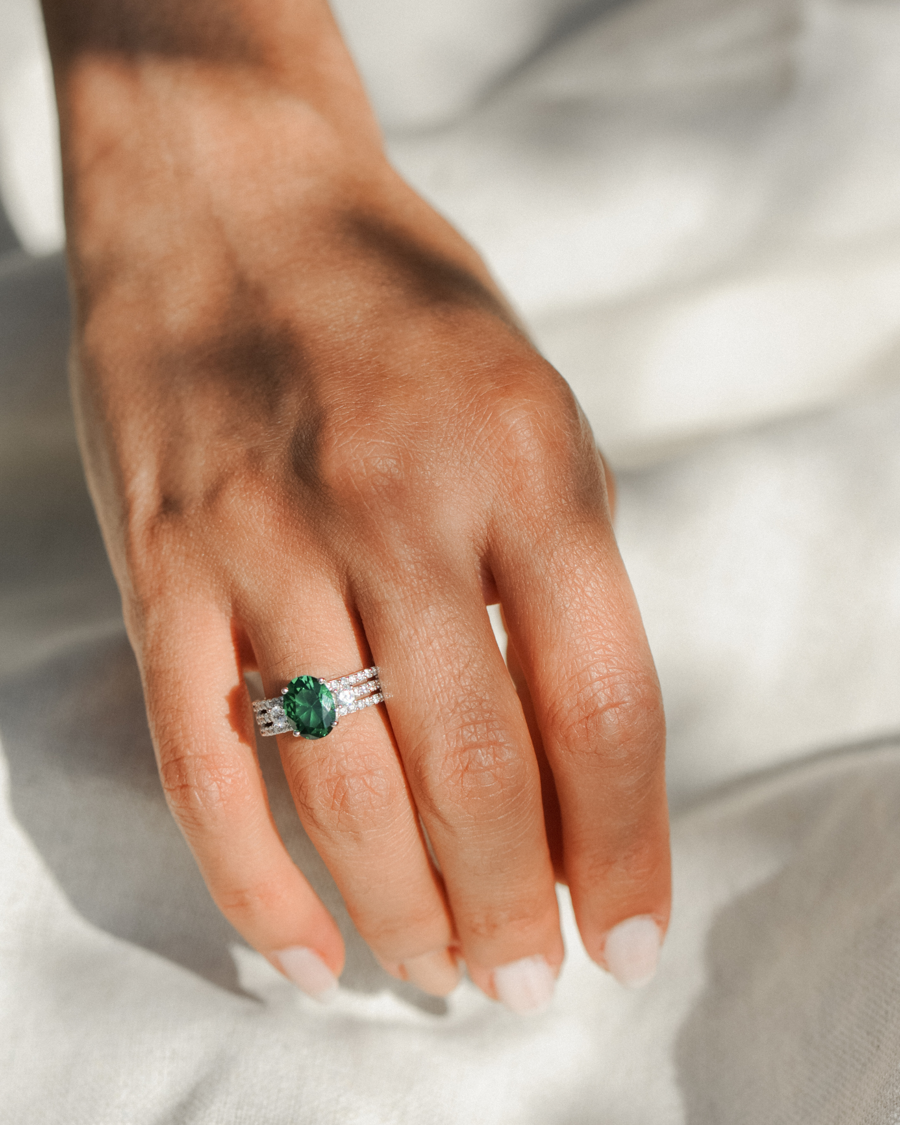 Tradition Emerald Ring – 925 Silver