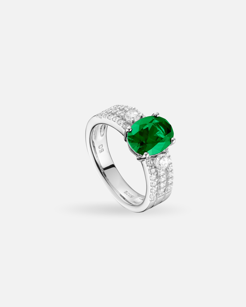 Tradition Emerald Ring – 925 Silver