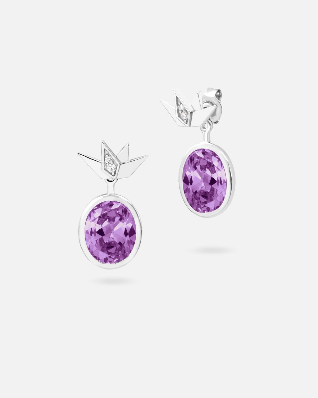 Boucles d’oreilles Origami Violet