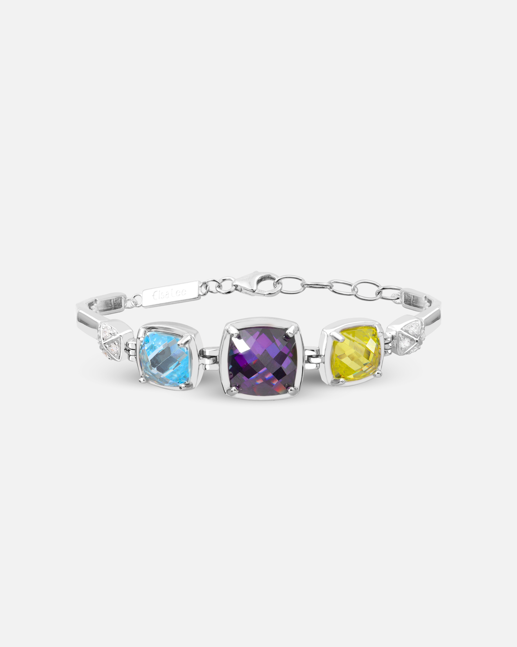 Bracelet en Argent 925 et oxydes de zirconium tricolores