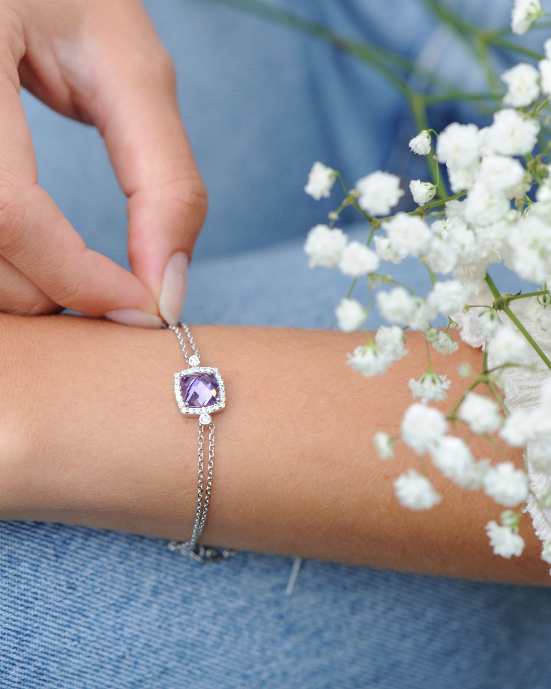 Bracelet en argent 925 double -chaîne Escapade