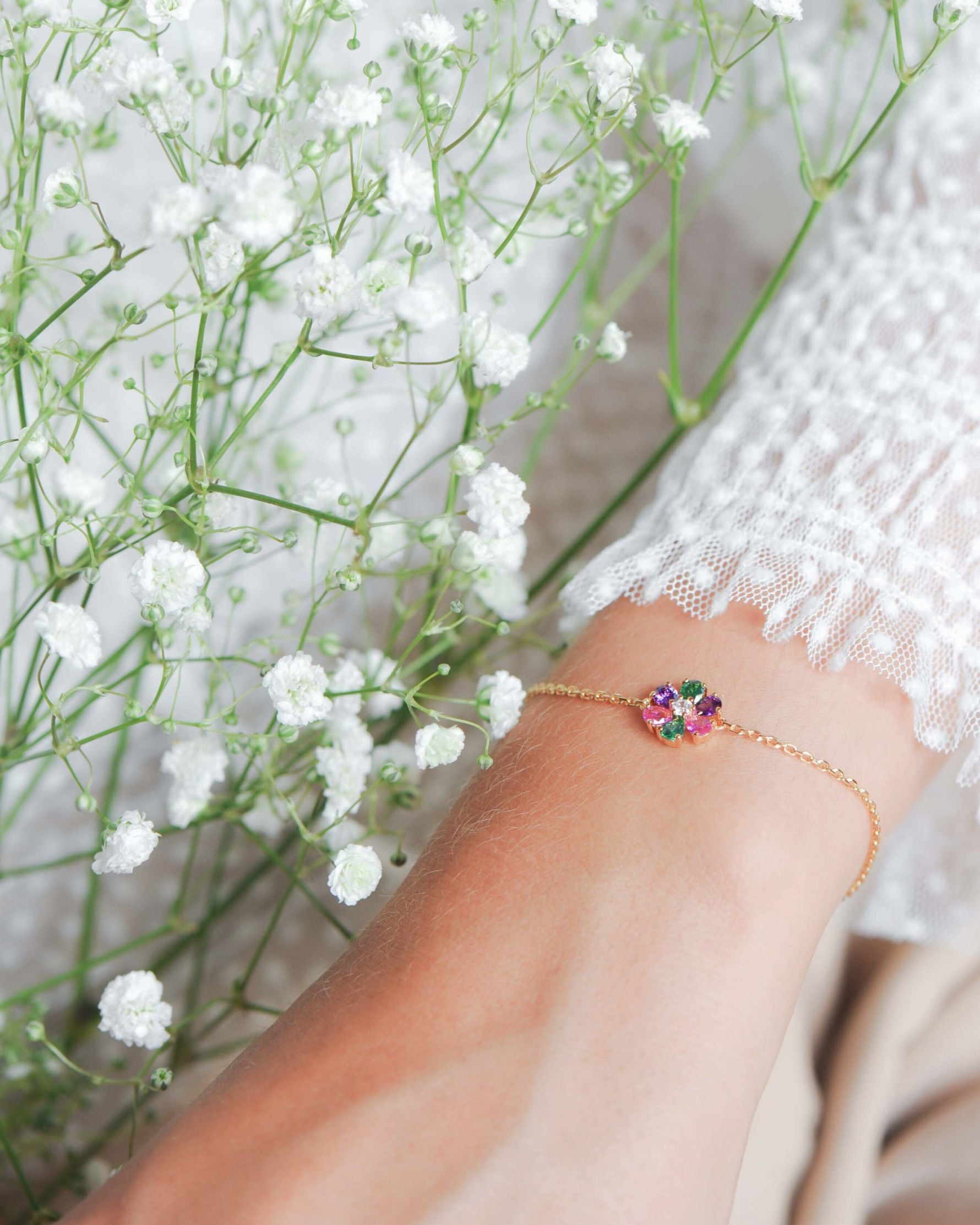 Bracelet Flora en argent 925 doré