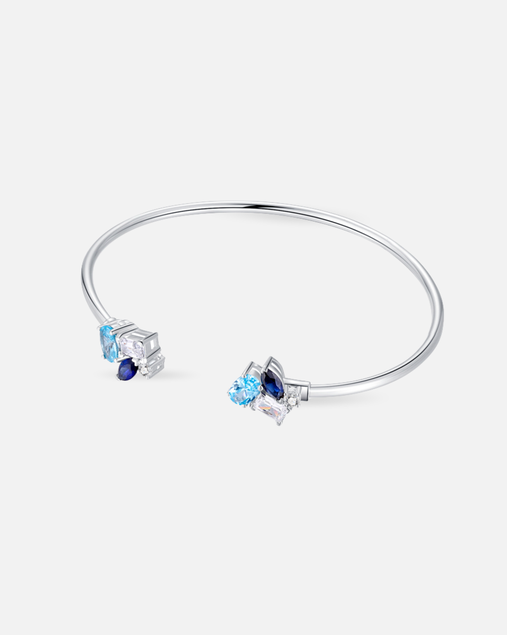 Bracelet Jonc Aquamarine en argent 925