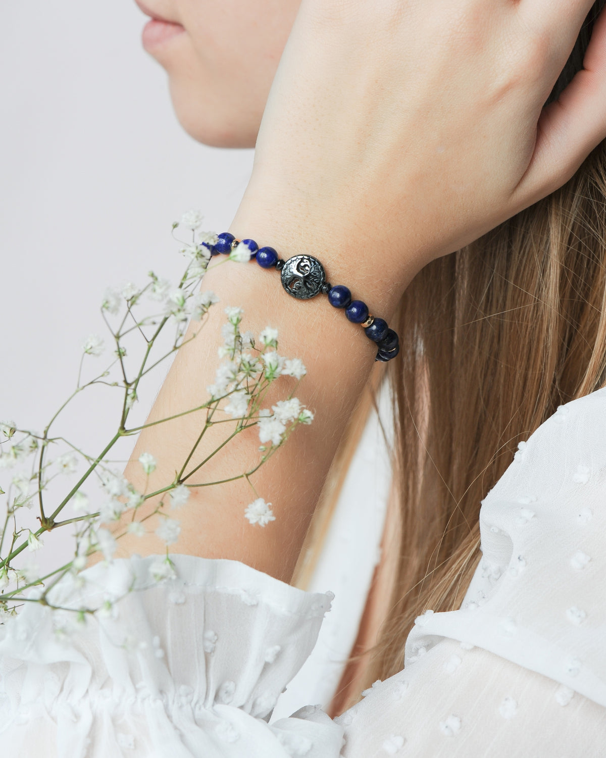 Lapis Lazuli Arbre de Vie Bracelet
