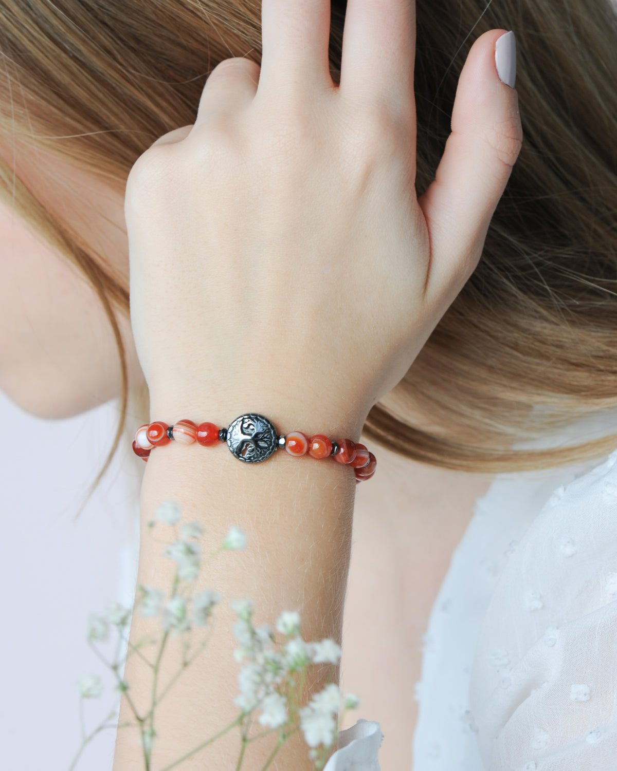 Carnelian Arbre de Vie Bracelet