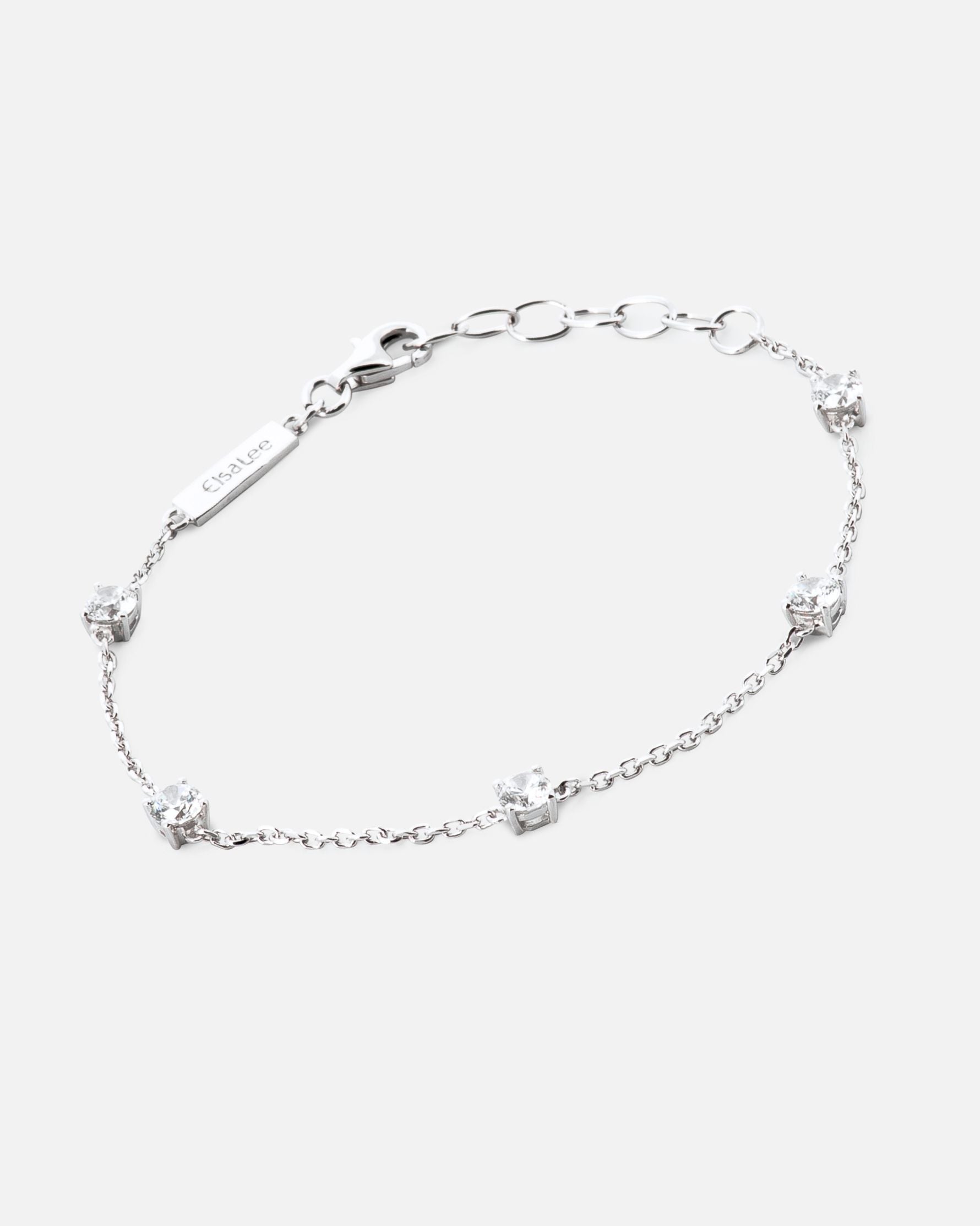 Solitaire Bracelet – 925 Silver, Cubic Zirconia