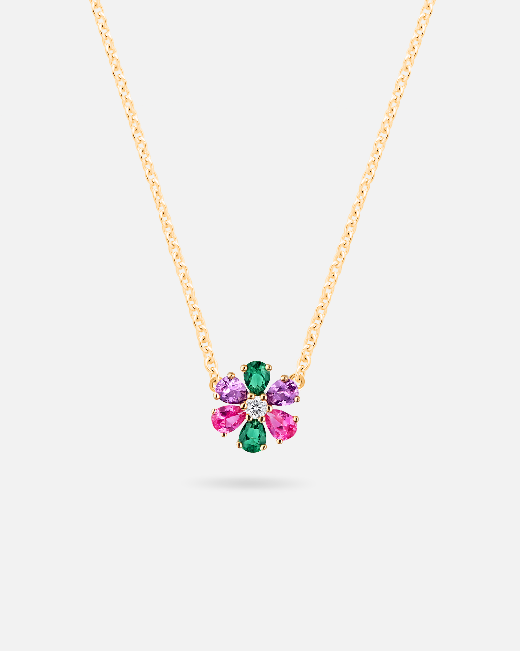 Collier Flora en argent 925 doré