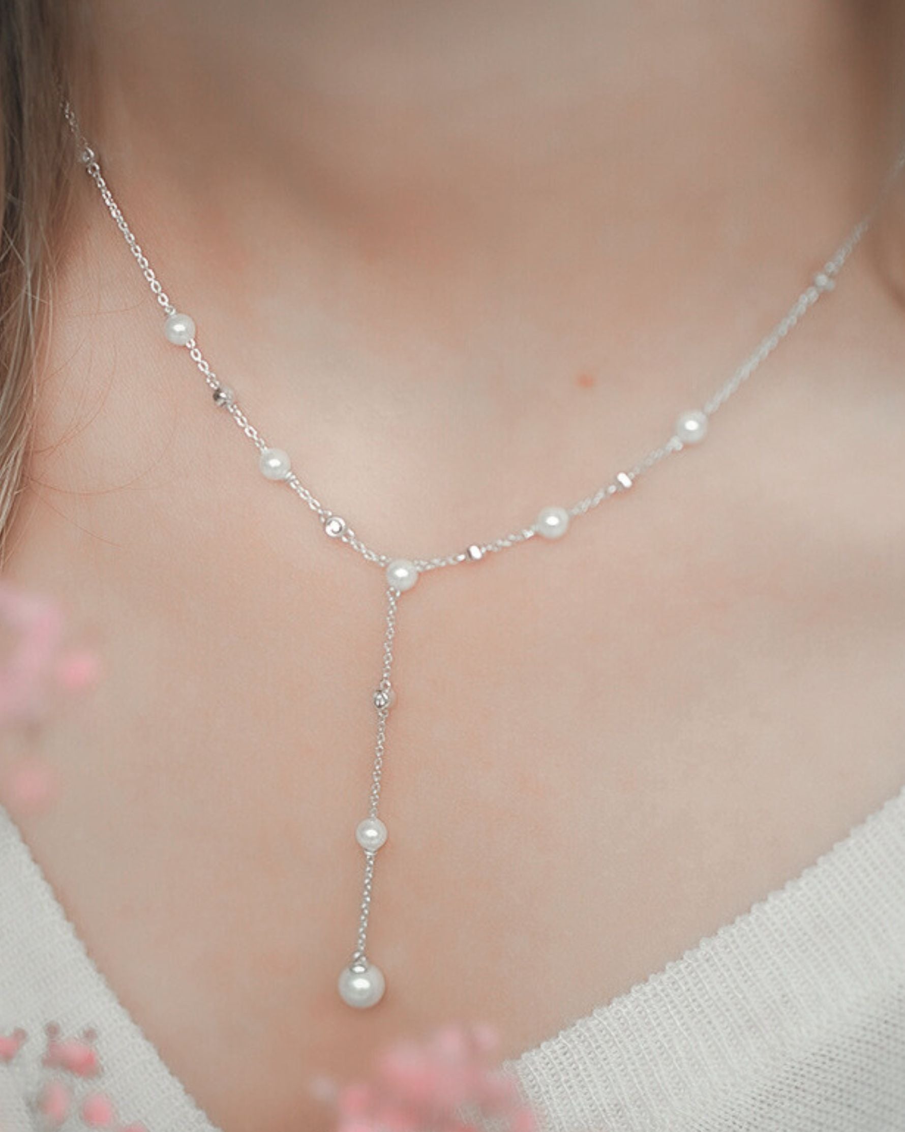 Collier perle en argent Pureté