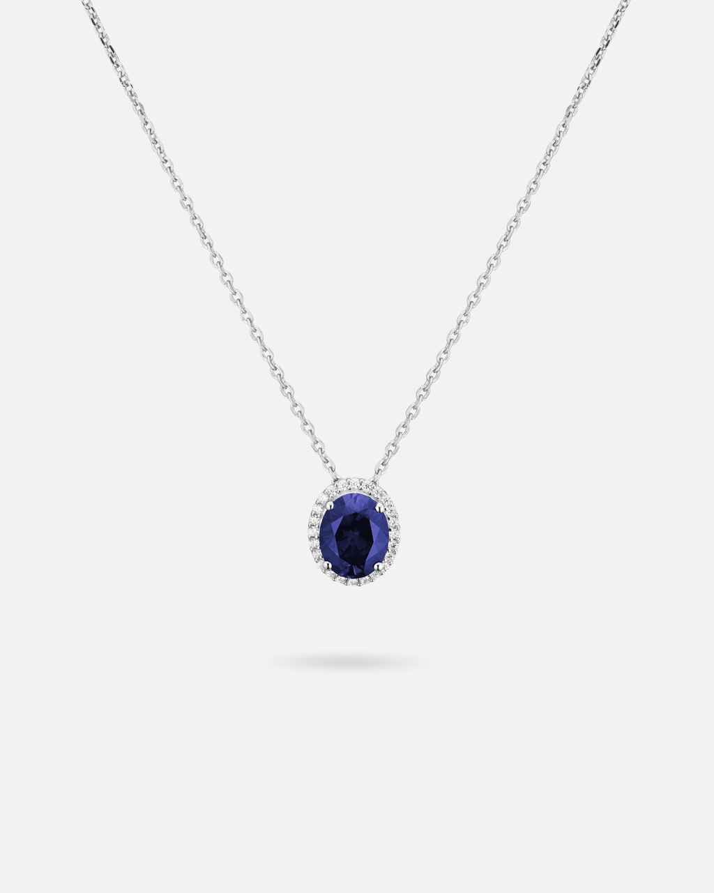 Collier Saphir Tradition en argent 925 rhodié