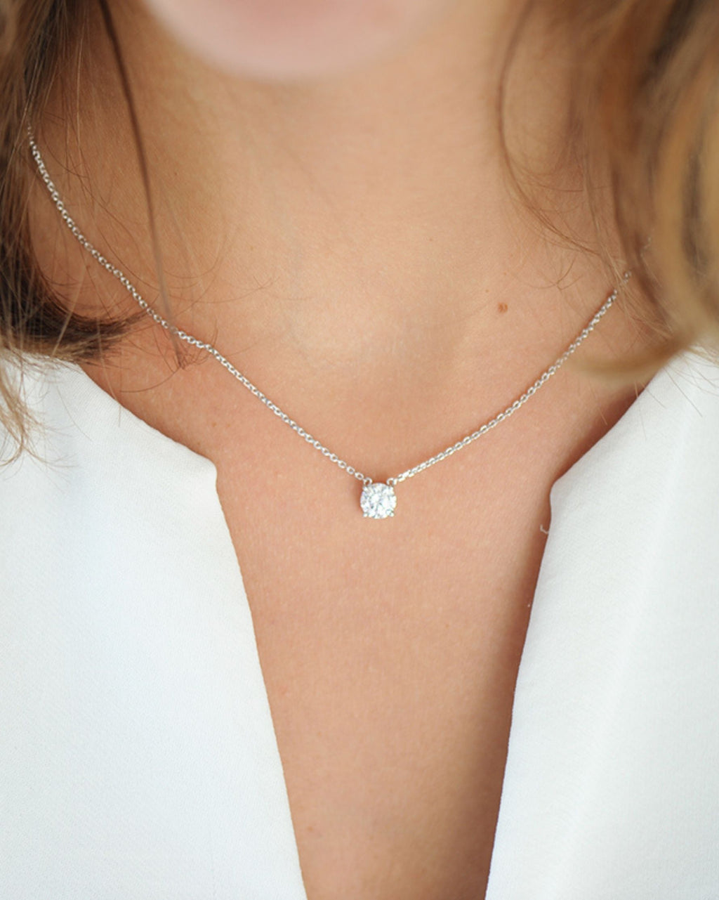 Collier Elsa Lee en argent 925 – Solitaire Swarovski Zirconia