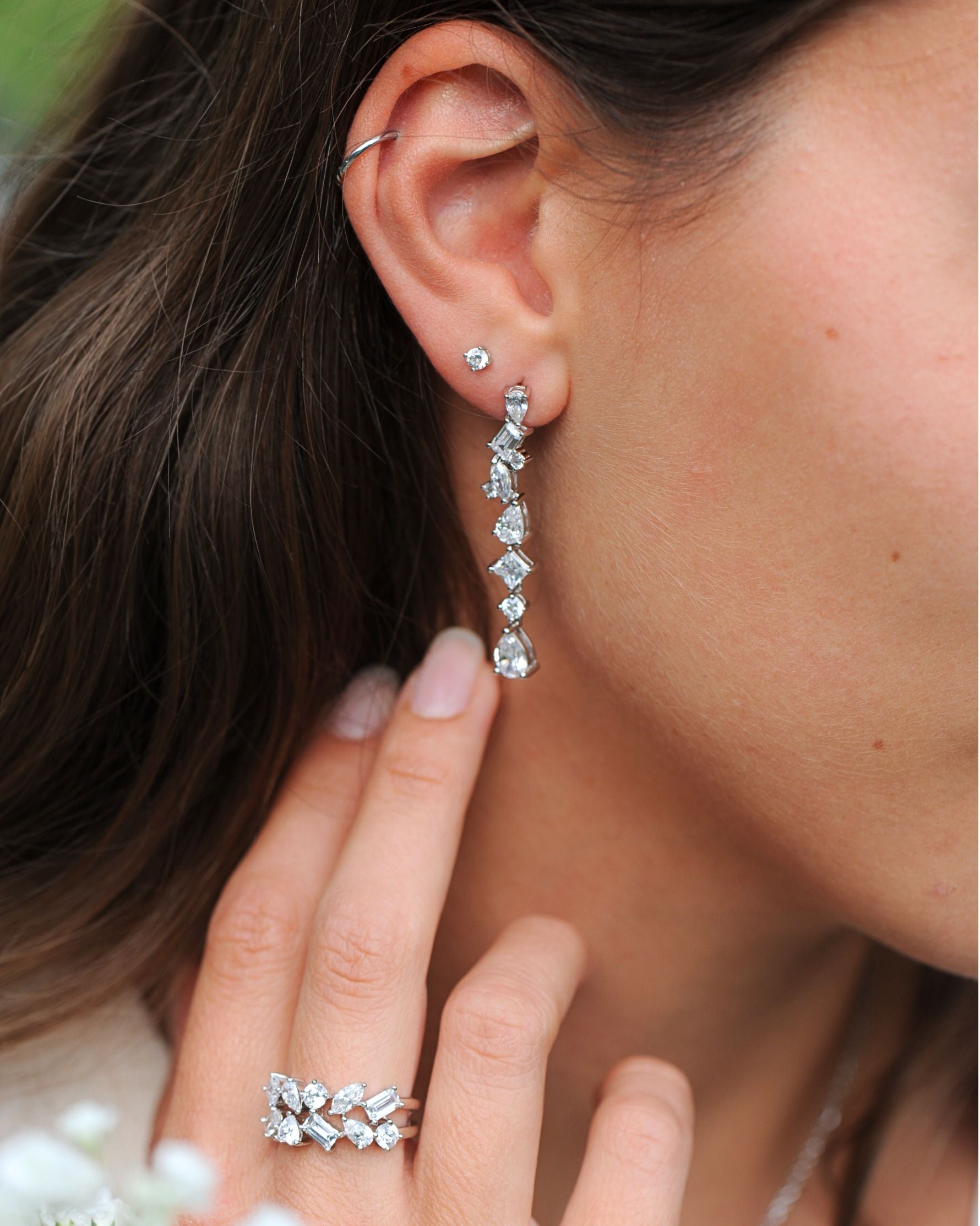 Boucles pendantes Tradition Rivière en argent 925