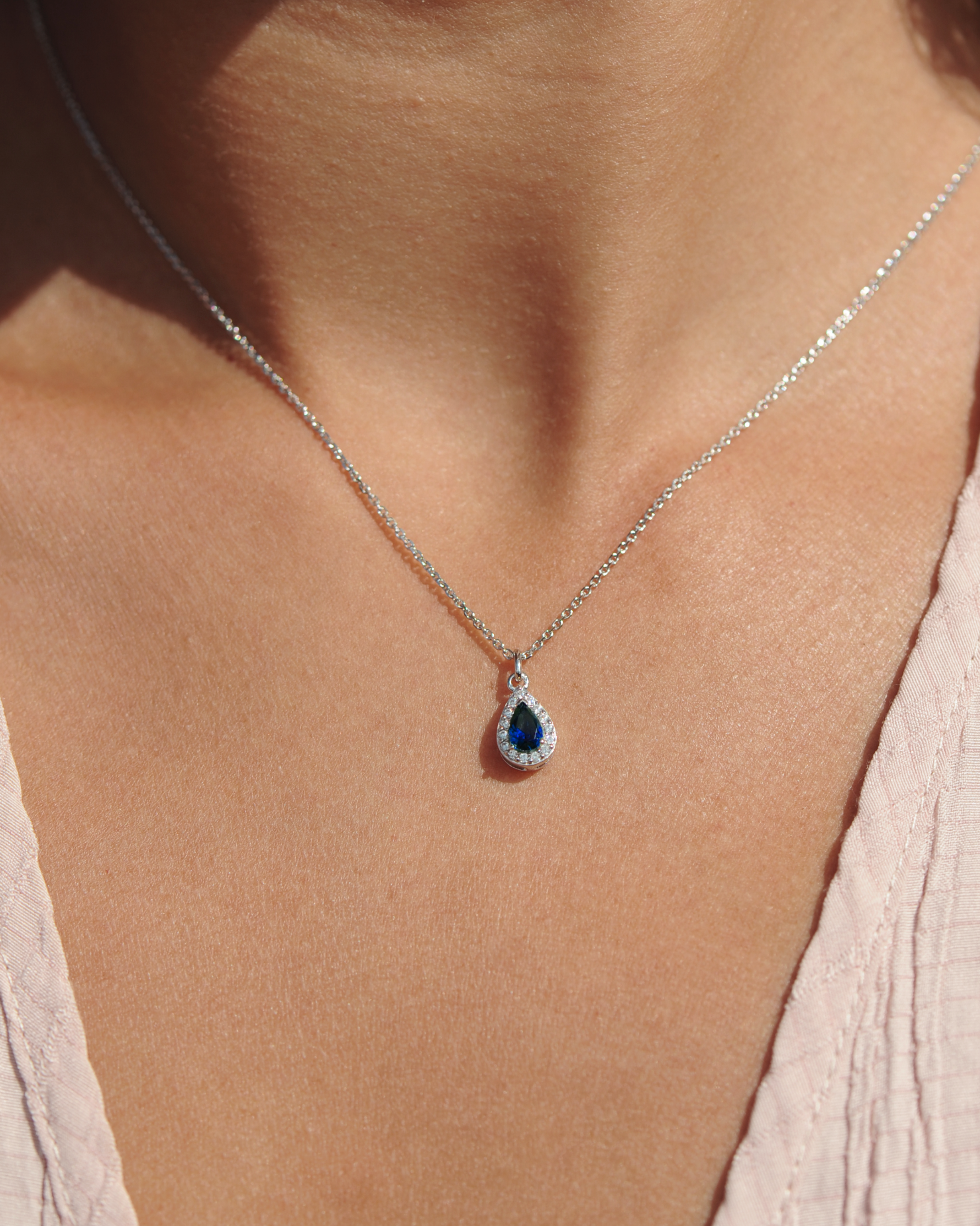 Collier Saphir Marine – Argent 925