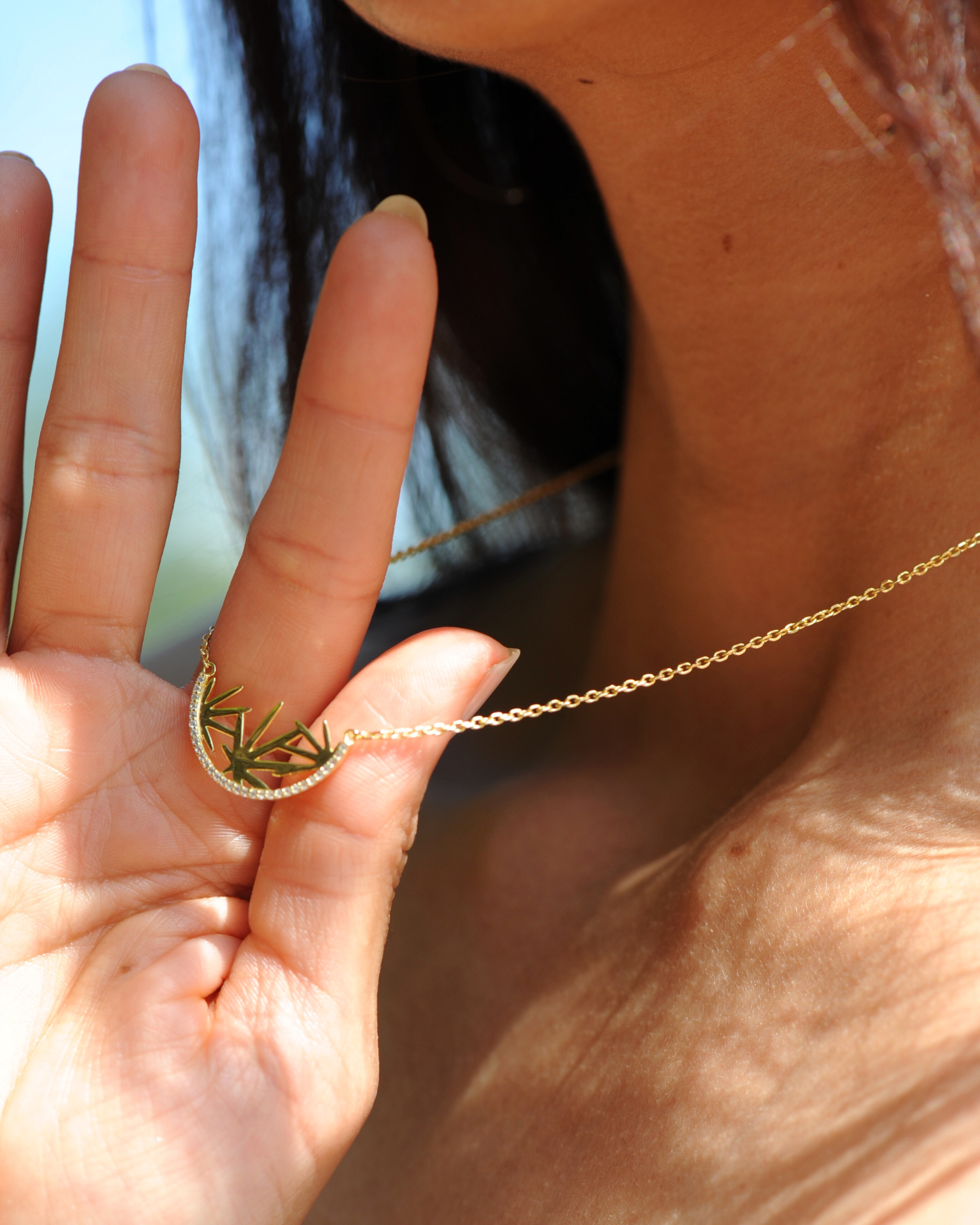 Collier Palmier – Argent 925 doré