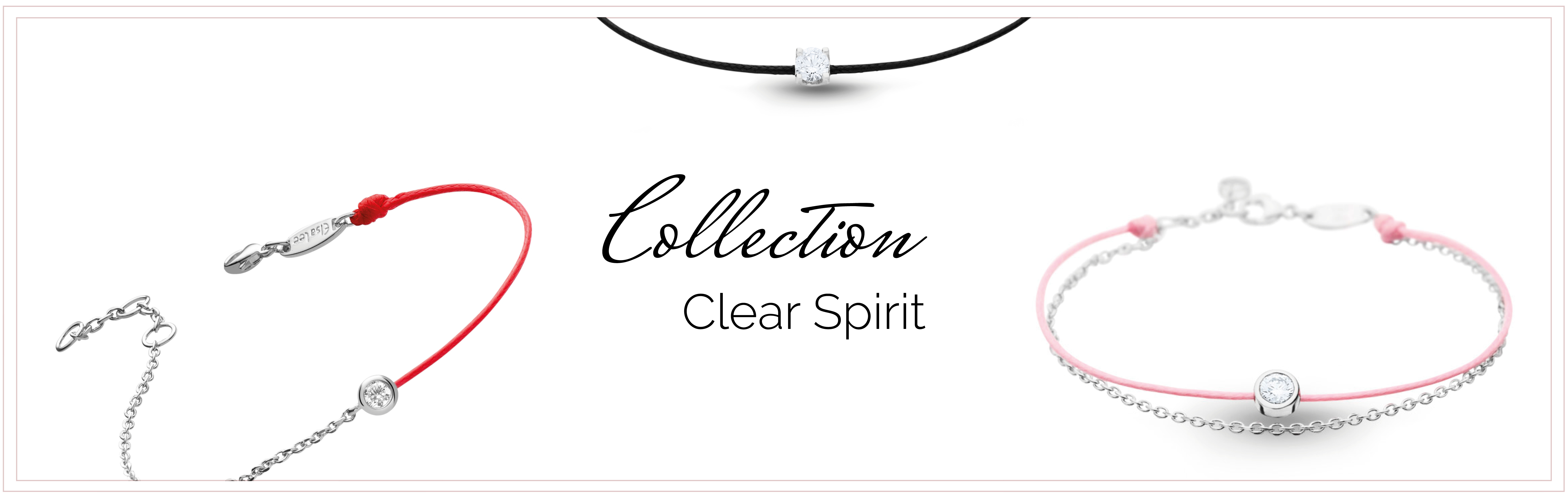 bracelets cordon argent rhodié collection clear spirit