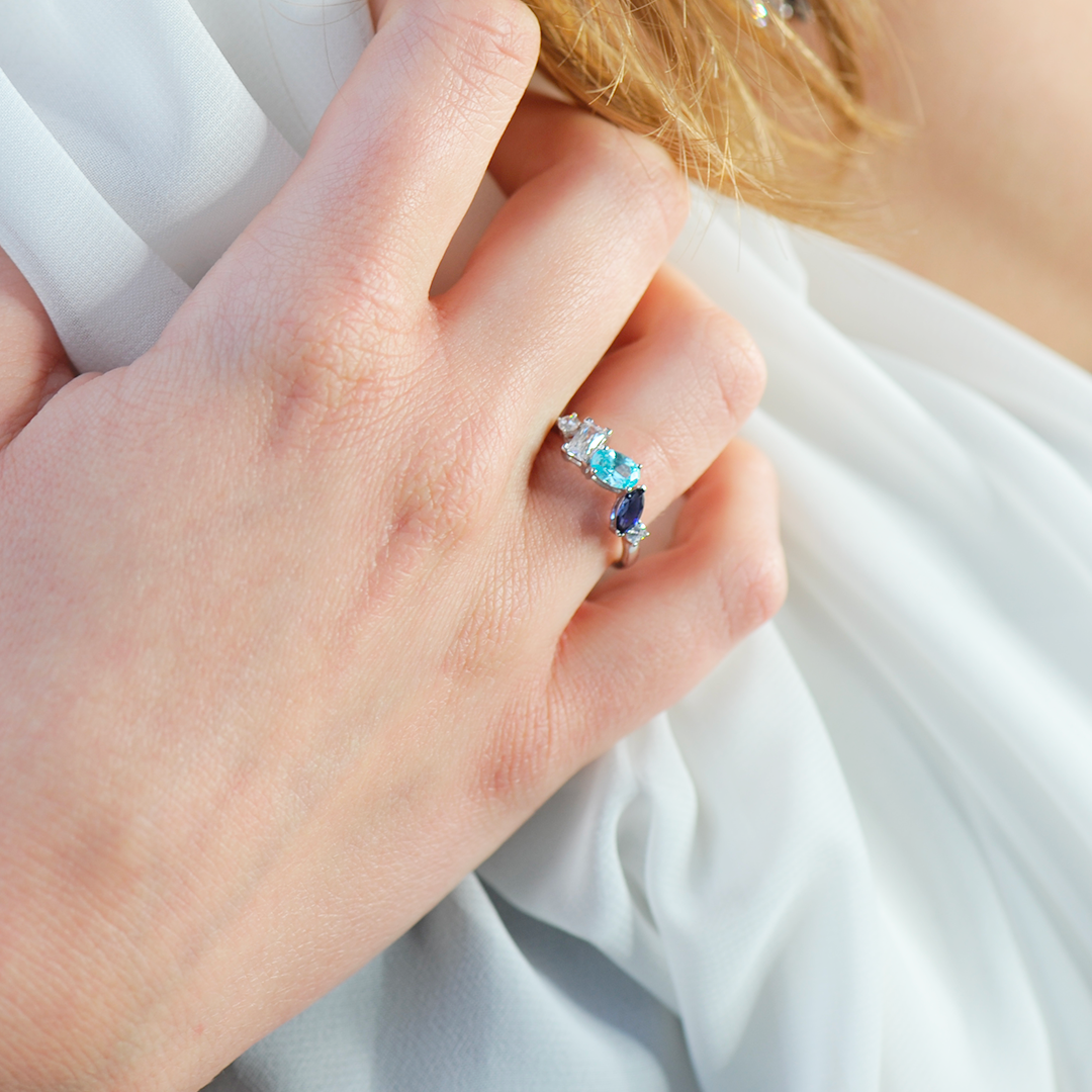 Bague argent aquamarine