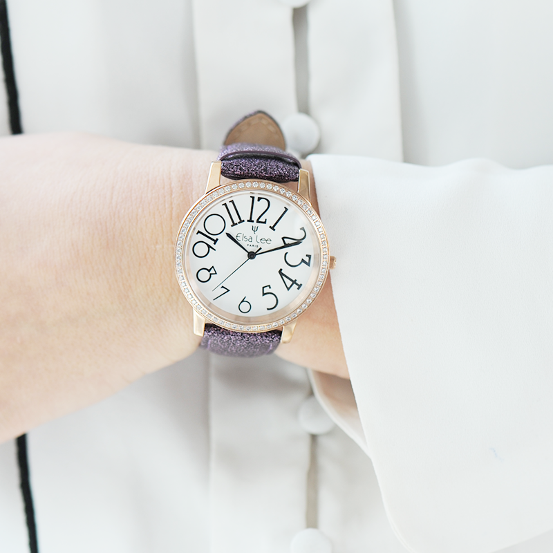 montre bracelet violet