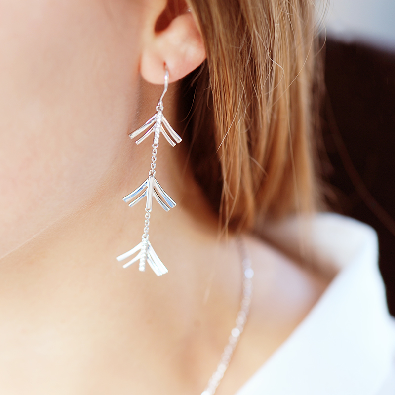 Boucles d'oreilles argent triangle collection Victoire