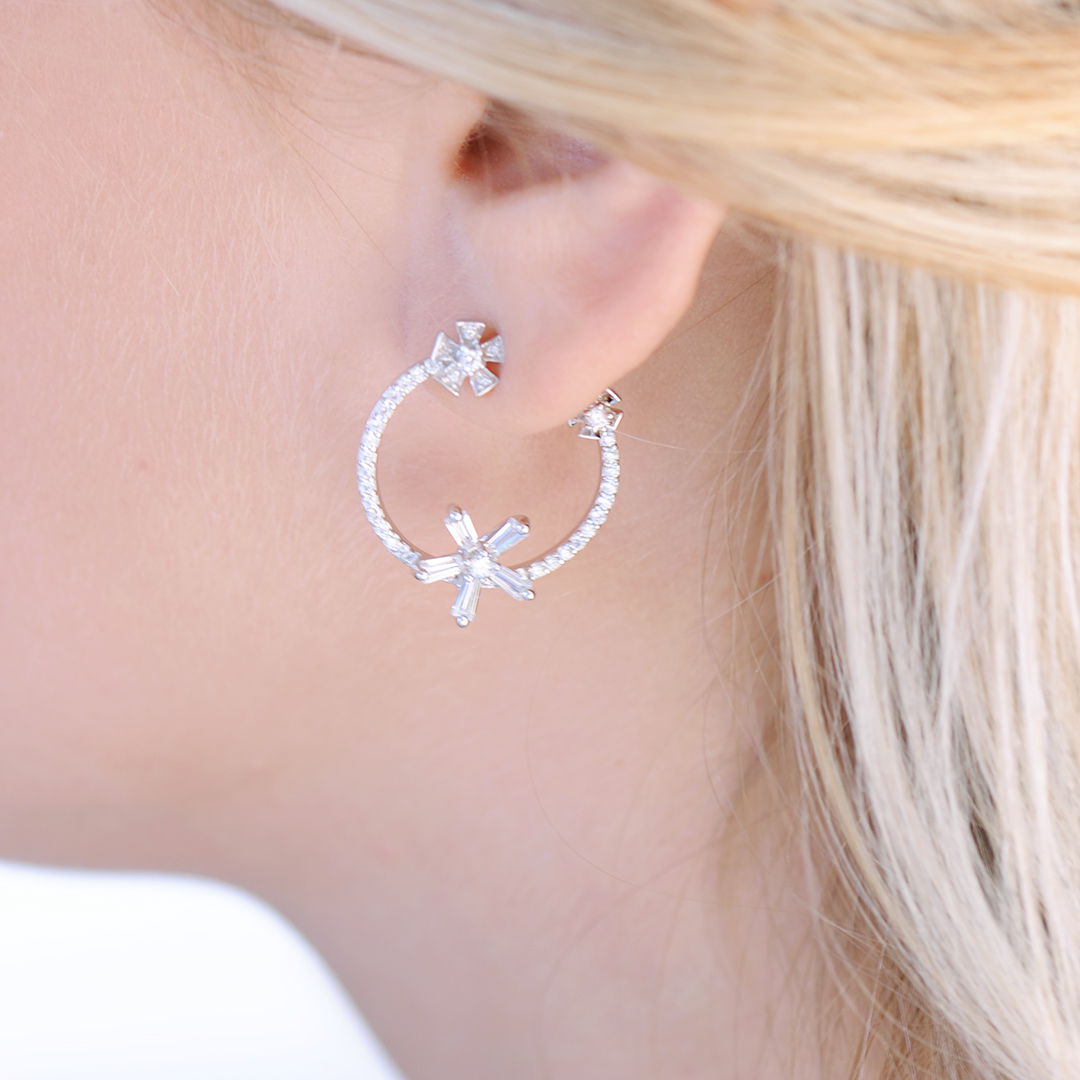 Boucles d'oreilles rondes Daisy